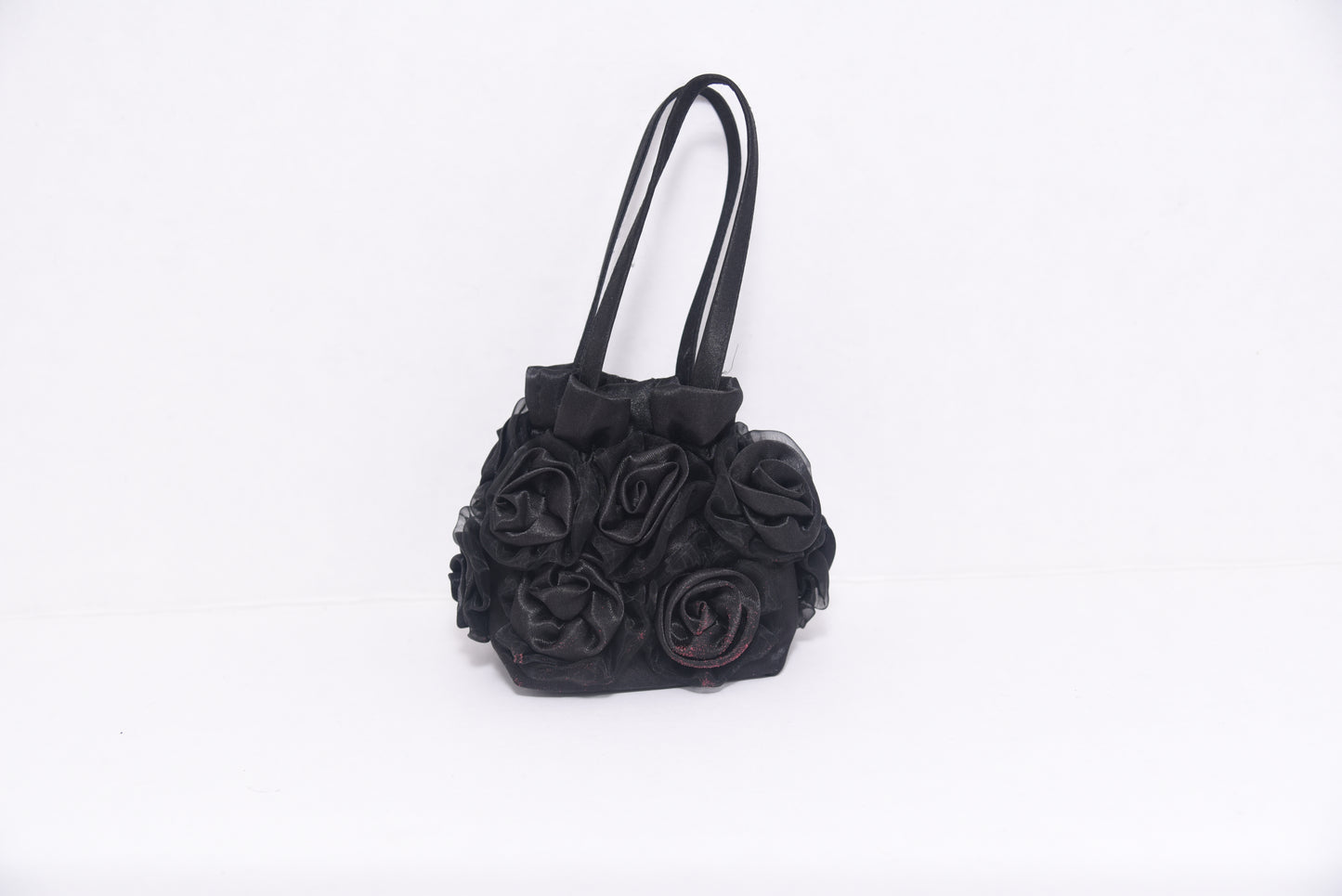 Small Black Rose Hand Bag