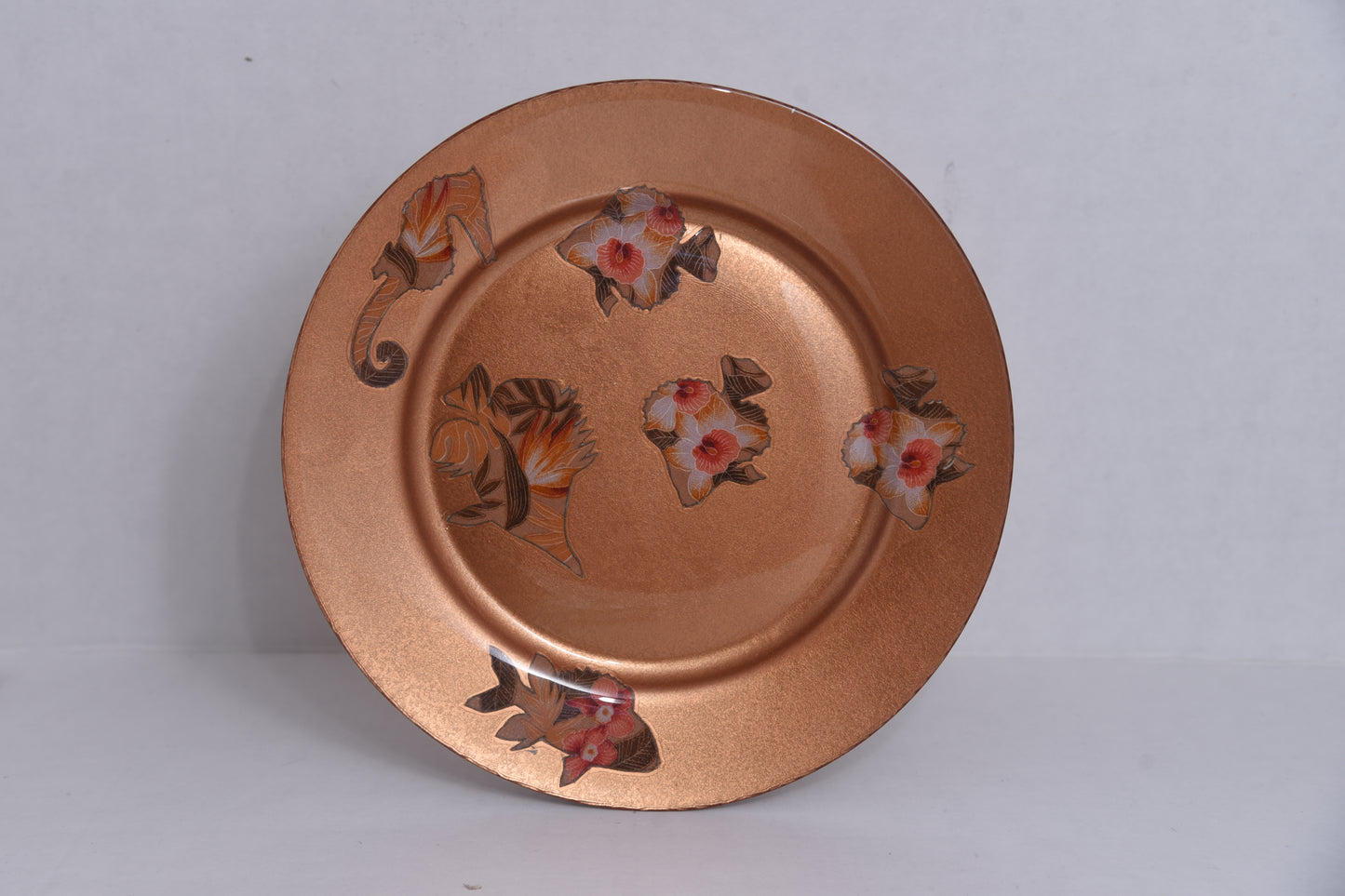New Era Pharmacy: Decorative Plate - Rose Gold Floral