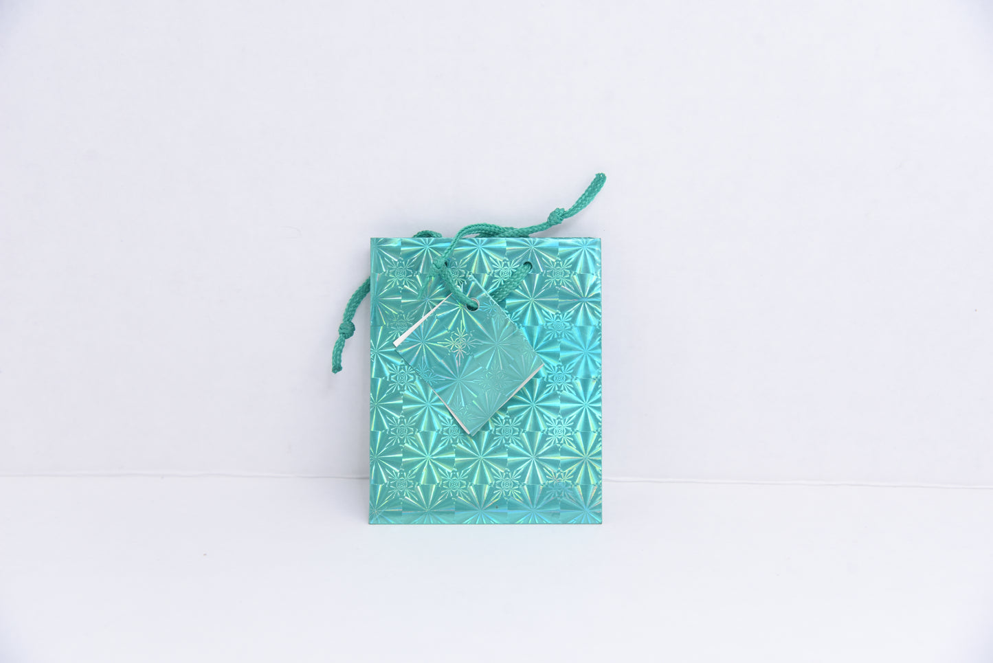 New Era Pharmacy: Small Teal Shiny Gift Bag