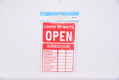 Jot Signage: Come In We’re Open