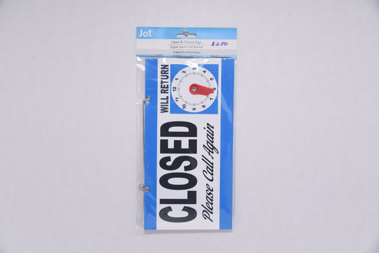 Jot Signage: Closed Please Call Again