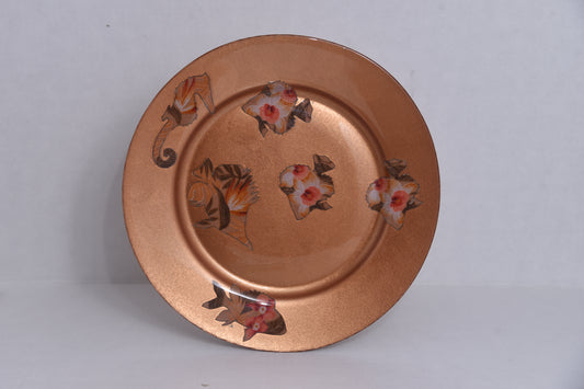 New Era Pharmacy: Decorative Plate - Rose Gold Floral