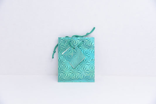 New Era Pharmacy: Small Teal Shiny Gift Bag