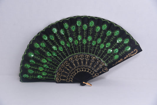 New Era Pharmacy: Black and Green Decorative Fan